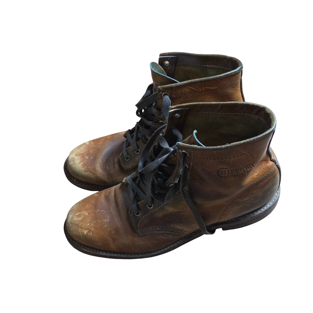 Chippewa Aldrich 6" Service Boots Tan Renegade Leather Vibram Sole 11.5D 1901M26